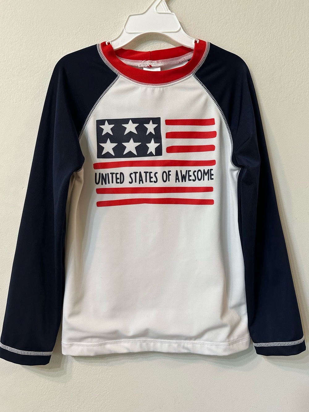 Gymboree Red & White Kids Rash Guard Top